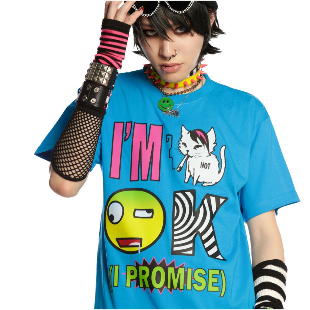 DeadEndKids Original EMO Hardcore Skateboarding Punk Y2K Subcultural Printed Street Trendy Versatile Loose T shirt image 4