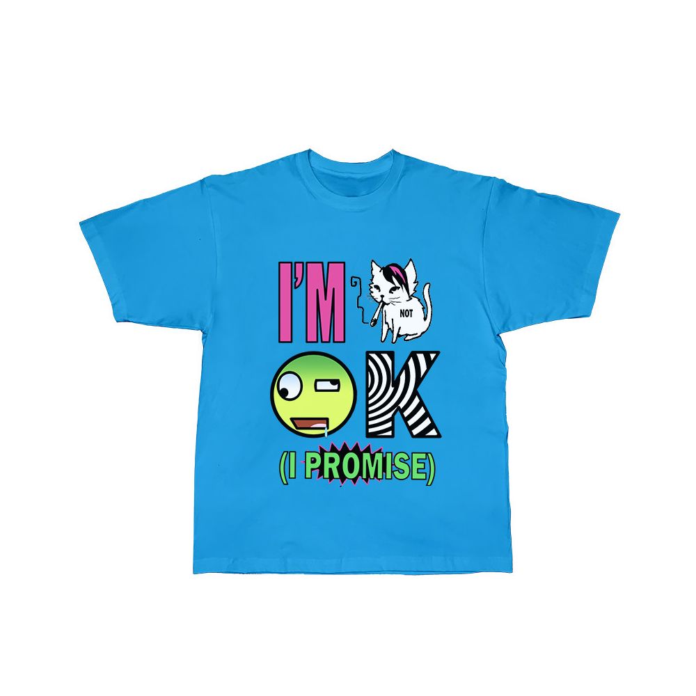 DeadEndKids Original EMO Hardcore Skateboarding Punk Y2K Subcultural Printed Street Trendy Versatile Loose T shirt
