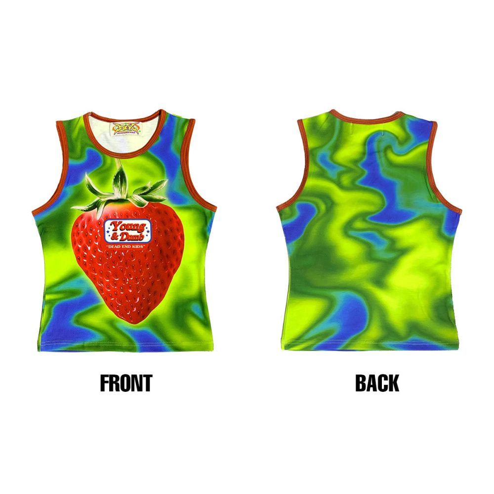 DeadEndKids original design cute print elastic slim fit millennium spicy girl Y2K casual sleeveless vest