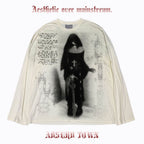 Absurd Town Stacks Dark Nuns Subculture Daily Dressing Guide Wasteland Rock Dirty Long Sleeve T shirt