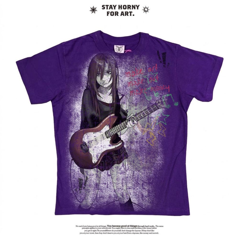 Absurd Town Micro Waste Soil Style Subculture Cartoon Retro Anime T shirt Women s Summer Loose and Versatile Short Sleeve image 1