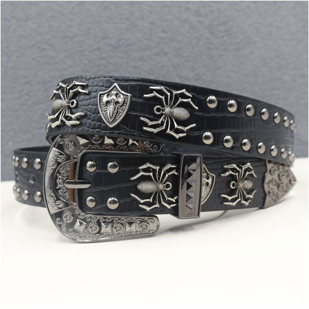 American style y2k punk belt rock hip hop rap motorcycle cool belt retro punk trend personality y2k belt image 4