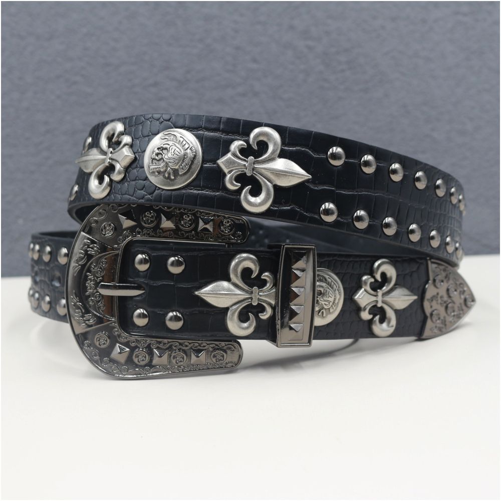 American style y2k punk belt rock hip hop rap motorcycle cool belt retro punk trend personality y2k belt