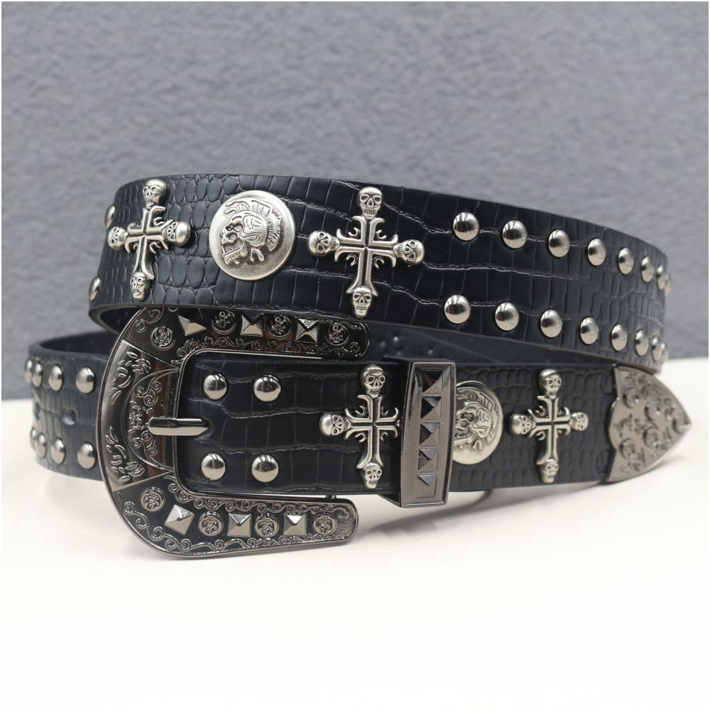 American style y2k punk belt rock hip hop rap motorcycle cool belt retro punk trend personality y2k belt