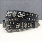 American style y2k punk belt rock hip hop rap motorcycle cool belt retro punk trend personality y2k belt