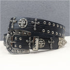 American style y2k punk belt rock hip hop rap motorcycle cool belt retro punk trend personality y2k belt