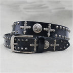 American style y2k punk belt rock hip hop rap motorcycle cool belt retro punk trend personality y2k belt