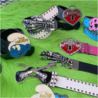 INS Harajuku Y2K Millennium Hot Girl European and American Street Style Letter Guitar Abi Rivet Hip Hop Niche Punk Belt image 1