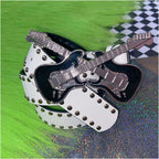 INS Harajuku Y2K Millennium Hot Girl European and American Street Style Letter Guitar Abi Rivet Hip Hop Niche Punk Belt image 2