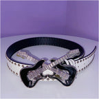 INS Harajuku Y2K Millennium Hot Girl European and American Street Style Letter Guitar Abi Rivet Hip Hop Niche Punk Belt