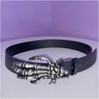 INS Harajuku Y2K Millennium Hot Girl European and American Street Style Letter Guitar Abi Rivet Hip Hop Niche Punk Belt