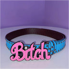 INS Harajuku Y2K Millennium Hot Girl European and American Street Style Letter Guitar Abi Rivet Hip Hop Niche Punk Belt