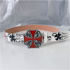 INS Harajuku Y2K Millennium Hot Girl European and American Street Style Letter Guitar Abi Rivet Hip Hop Niche Punk Belt
