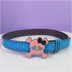 INS Harajuku Y2K Millennium Hot Girl European and American Street Style Letter Guitar Abi Rivet Hip Hop Niche Punk Belt