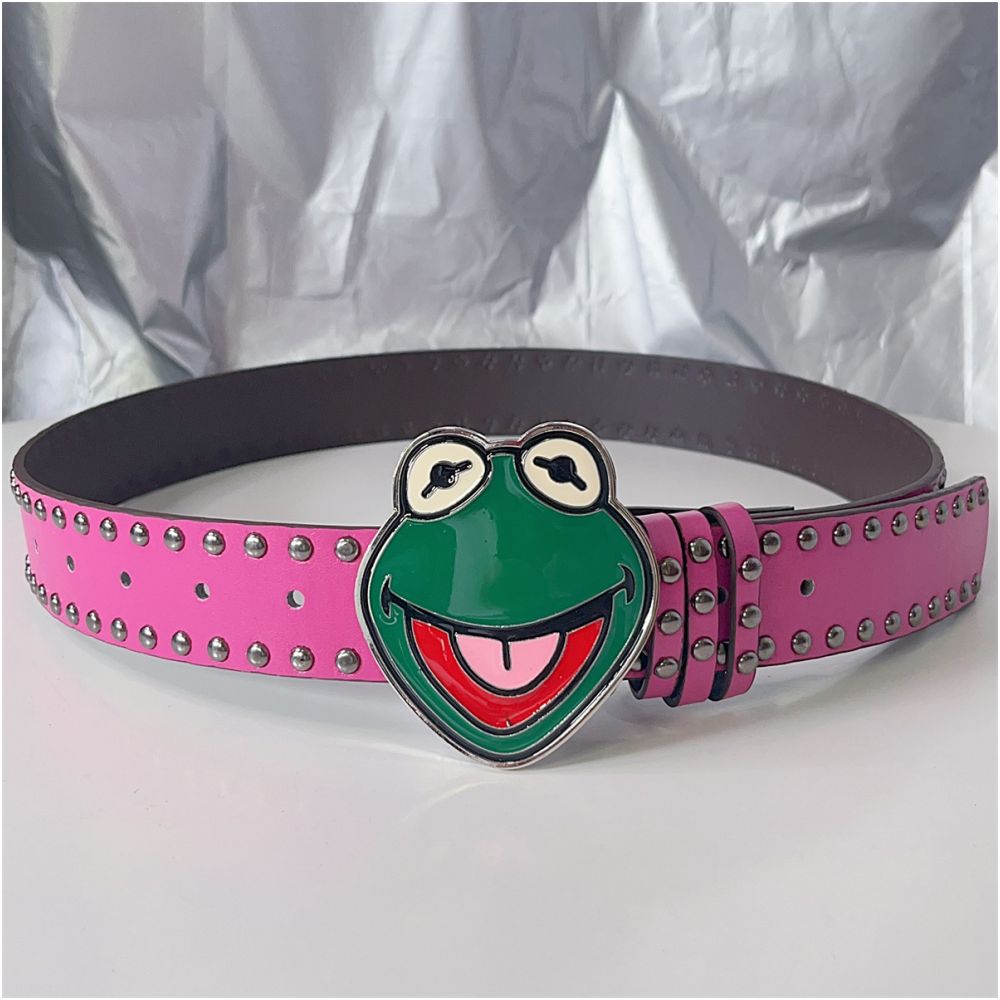 INS Harajuku Y2K Millennium Hot Girl European and American Street Style Letter Guitar Abi Rivet Hip Hop Niche Punk Belt