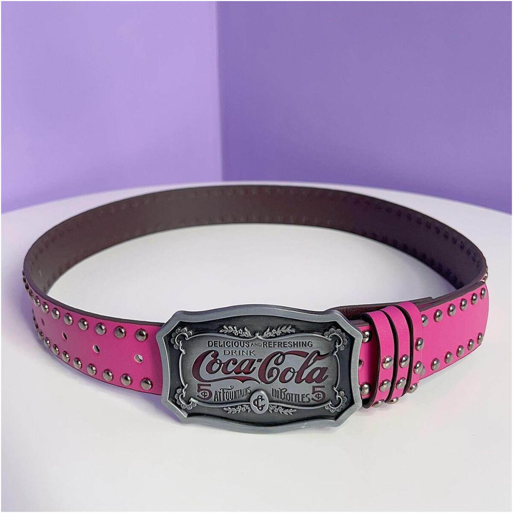 INS Harajuku Y2K Millennium Hot Girl European and American Street Style Letter Guitar Abi Rivet Hip Hop Niche Punk Belt