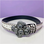 INS Harajuku Y2K Millennium Hot Girl European and American Street Style Letter Guitar Abi Rivet Hip Hop Niche Punk Belt