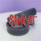 INS Harajuku Y2K Millennium Hot Girl European and American Street Style Letter Guitar Abi Rivet Hip Hop Niche Punk Belt