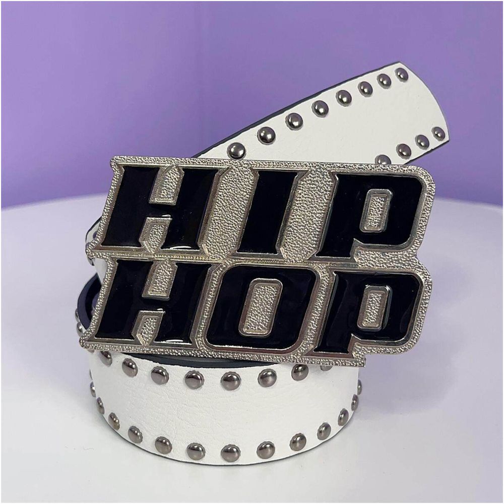 INS Harajuku Y2K Millennium Hot Girl European and American Street Style Letter Guitar Abi Rivet Hip Hop Niche Punk Belt