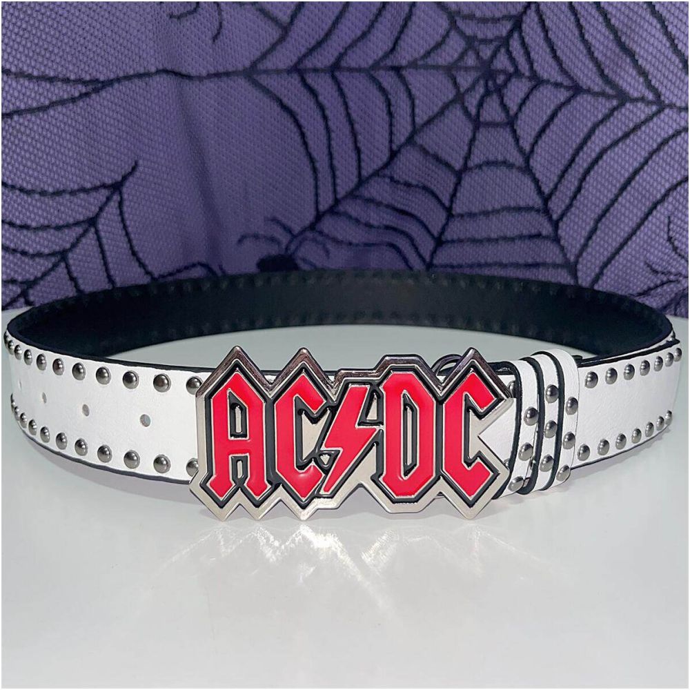 INS Harajuku Y2K Millennium Hot Girl European and American Street Style Letter Guitar Abi Rivet Hip Hop Niche Punk Belt
