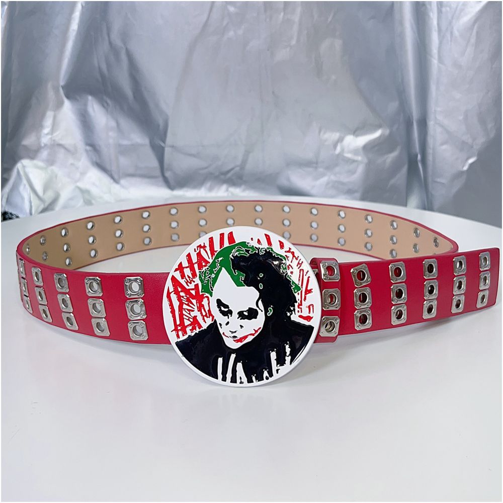 INS Harajuku Y2K Millennium Hot Girl European and American Street Style Letter Guitar Abi Rivet Hip Hop Niche Punk Belt
