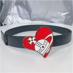 INS Harajuku Y2K Millennium Hot Girl European and American Street Style Letter Guitar Abi Rivet Hip Hop Niche Punk Belt