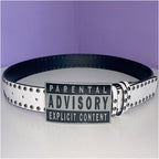 INS Harajuku Y2K Millennium Hot Girl European and American Street Style Letter Guitar Abi Rivet Hip Hop Niche Punk Belt