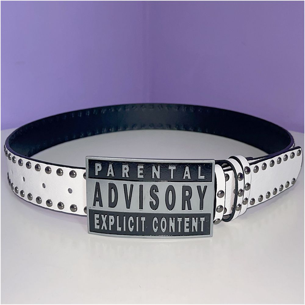 INS Harajuku Y2K Millennium Hot Girl European and American Street Style Letter Guitar Abi Rivet Hip Hop Niche Punk Belt