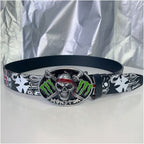 INS Harajuku Y2K Millennium Hot Girl European and American Street Style Letter Guitar Abi Rivet Hip Hop Niche Punk Belt