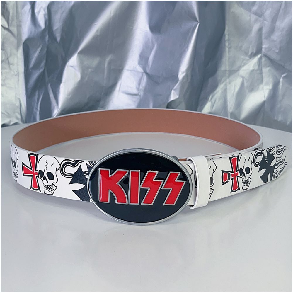 INS Harajuku Y2K Millennium Hot Girl European and American Street Style Letter Guitar Abi Rivet Hip Hop Niche Punk Belt