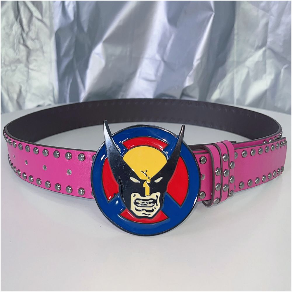 INS Harajuku Y2K Millennium Hot Girl European and American Street Style Letter Guitar Abi Rivet Hip Hop Niche Punk Belt