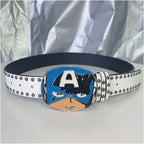 INS Harajuku Y2K Millennium Hot Girl European and American Street Style Letter Guitar Abi Rivet Hip Hop Niche Punk Belt