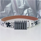 INS Harajuku Y2K Millennium Hot Girl European and American Street Style Letter Guitar Abi Rivet Hip Hop Niche Punk Belt