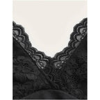 Goth Grunge Punk Black Lace Patchwork Halter Top Women Summe image 3