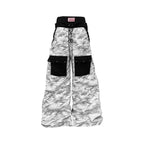 DETW 25AW Camouflage Original Niche Double Waist Custom Dirty Dyed Denim Layered Straight Wide Leg Pants for Men and Women image 1