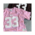 American Y2k hip hop new gothic v neck letter print sports short sleeved street clothing couple pattern T shirt image 1