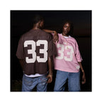 American Y2k hip hop new gothic v neck letter print sports short sleeved street clothing couple pattern T shirt image 3