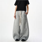 Woostop American retro sports curved sword guard pants for men and women loose and relaxed casual pants lazy wide leg pants image 3