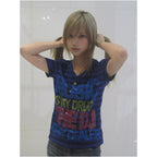 Y2k subculture shoulder short sleeved women s summer new letter hot diamond striped short T shirt slim fit and slimming spicy girl top image 2