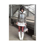 Abi street style detachable fur collar hooded sweatshirt women s autumn leopard print zipper cardigan jacket y2k top ins image 4