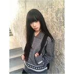 Fair Island Grey Knitted Cardigan Women s Autumn New Long Sleeve Sweater Coat Vintage Collar Versatile Top
