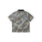 Saxgenwon santiago phantom leopard digital printing distressed short wide shoulder polo short sleeve t shirt image 2