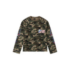 Saxgenwon supreme streetwear waffle knit camo digital print knitted long sleeve graphic tee image 2