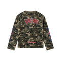 Saxgenwon supreme streetwear waffle knit camo digital print knitted long sleeve graphic tee