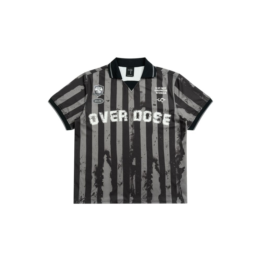 Sgw over dose striped flag digital printing street retro right shoulder version quick drying cool short sleeved jersey image 5