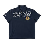 Saxgenwon uk union jack flag print embroidered beaded pure cotton streetwear cursive shoulder polo short sleeve t shirt