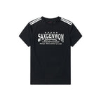 Saxgenwon street race stretch slim fit striped crew neck streetwear print summer trendy regular shoulder short sleeve t shirt