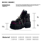 Mib Vias niche original Cybergoth single shoe men s and women s heavy metal willow nail hand polished high top single shoe