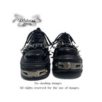 Mibvias original gothic heavy metal subculture sponge cake thick sole small punk style y2k spicy girl single shoe woman image 2