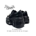 Mibvias original gothic heavy metal subculture sponge cake thick sole small punk style y2k spicy girl single shoe woman image 4